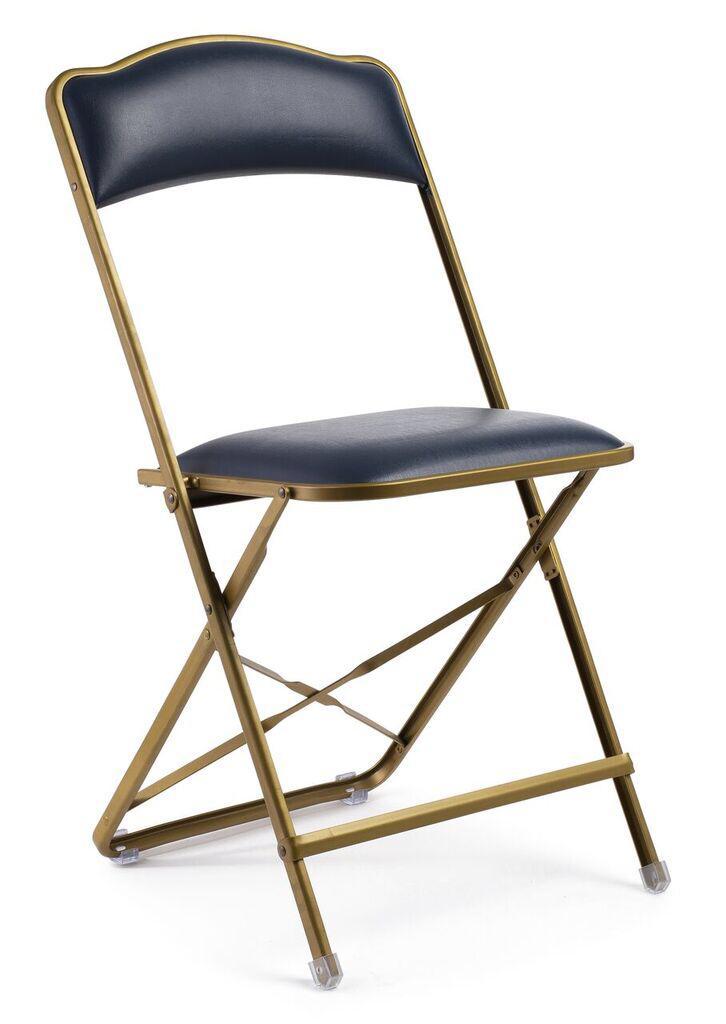 Exclusive Navy Cushion Fritz Style Folding Chairs Collection